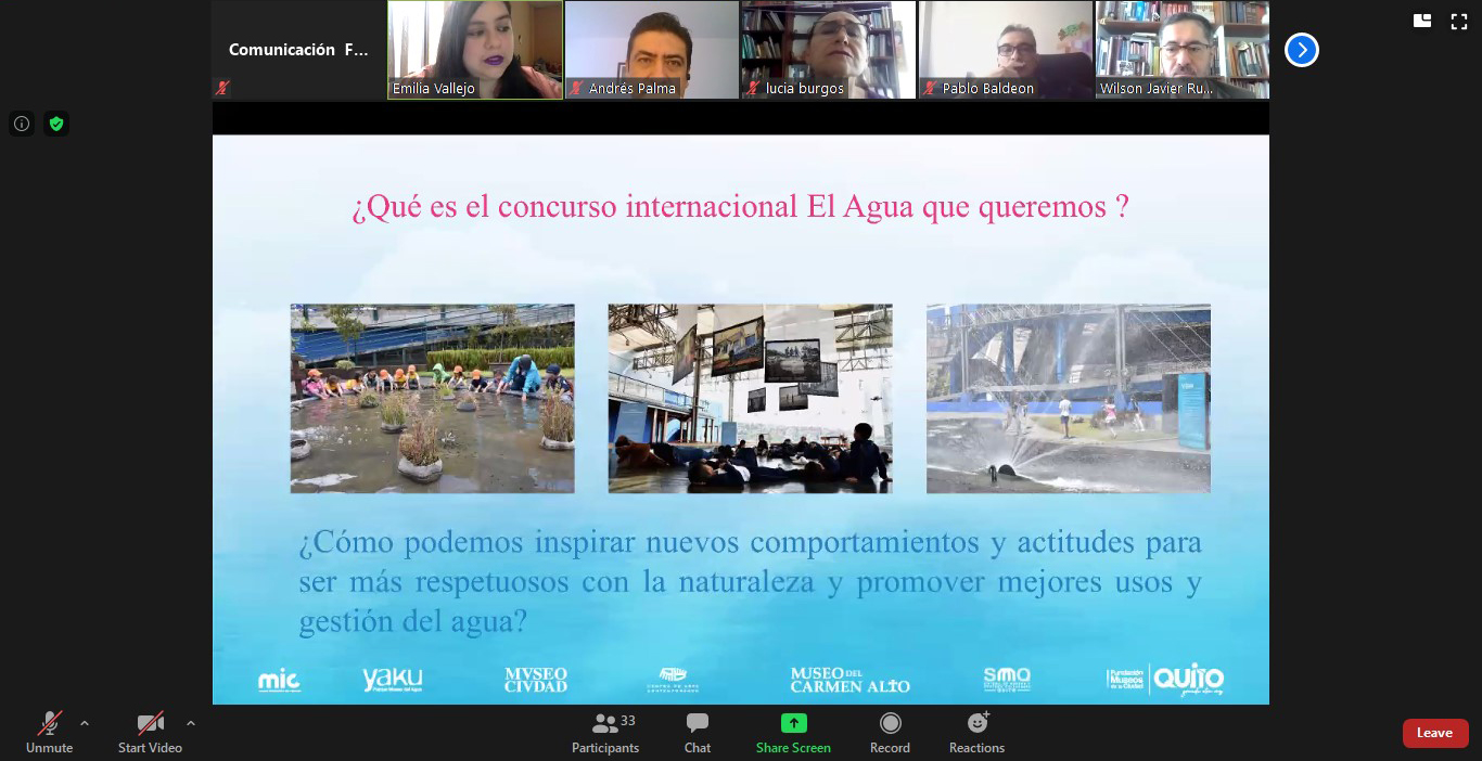 El Yaku Parque Museo del Agua realizó la ceremonia virtual de premiación del concurso “El agua que queremos”